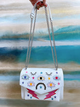 Cargar imagen en el visor de la galería, Aurora bag ojitos colores grande blanca