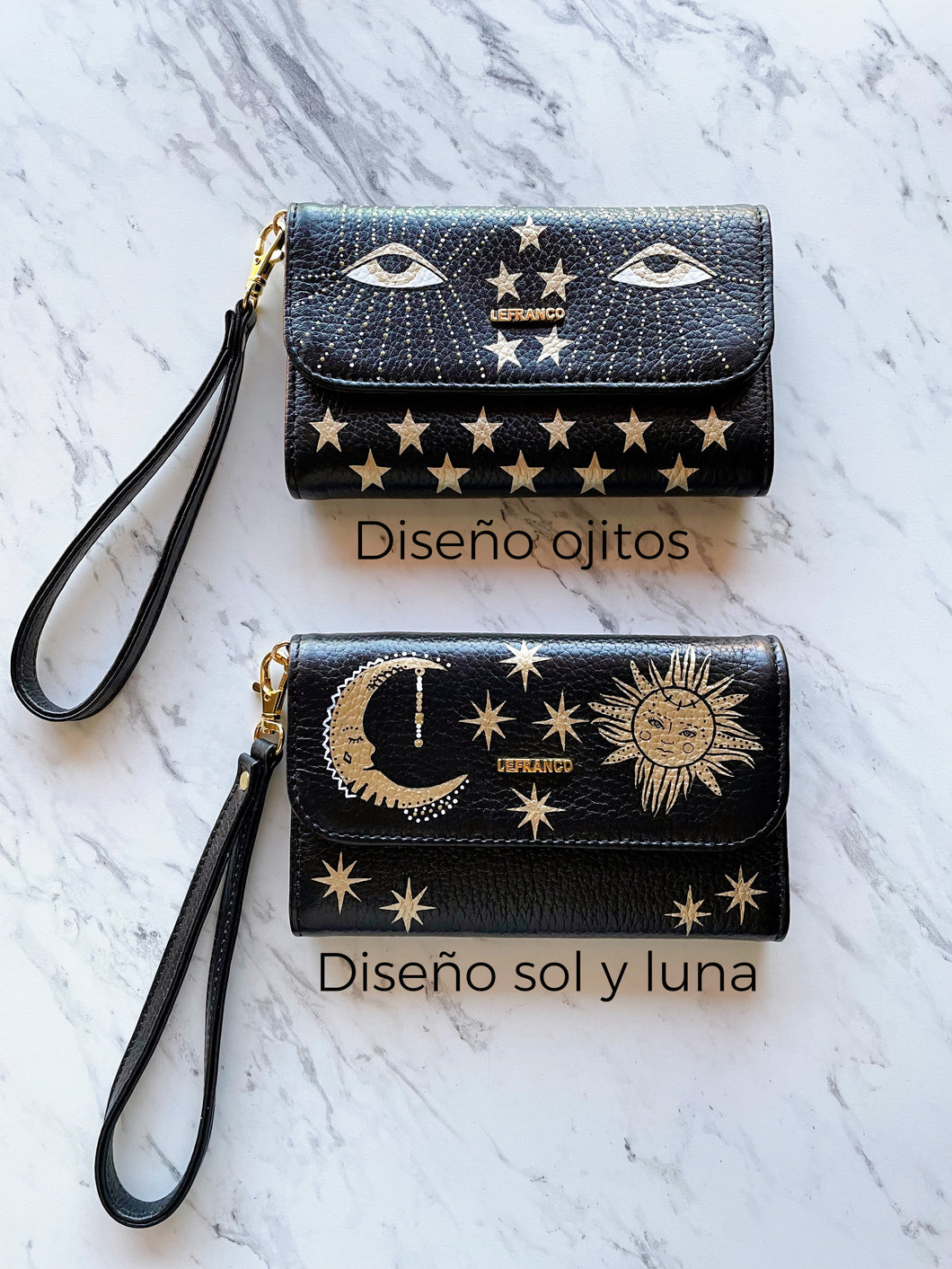 Cartera negra personalizada